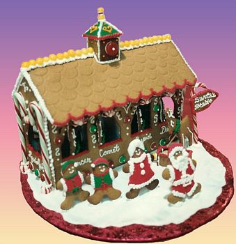 Gingerbread House santa's reindeers barn reindeer barn santa's stable